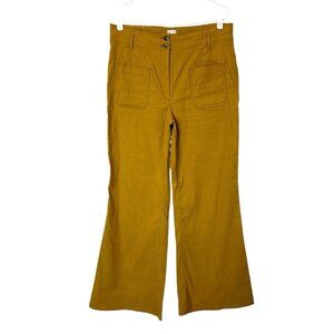 Anthropologie Maeve Junie Flare Jeans Women’s Size 34 Bronze Mustard Brown